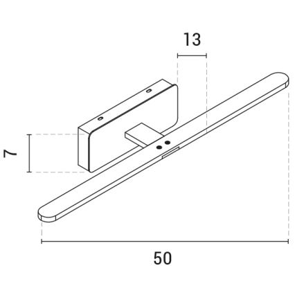 Éclairage de miroir LED/10W/230V 3000K satin
