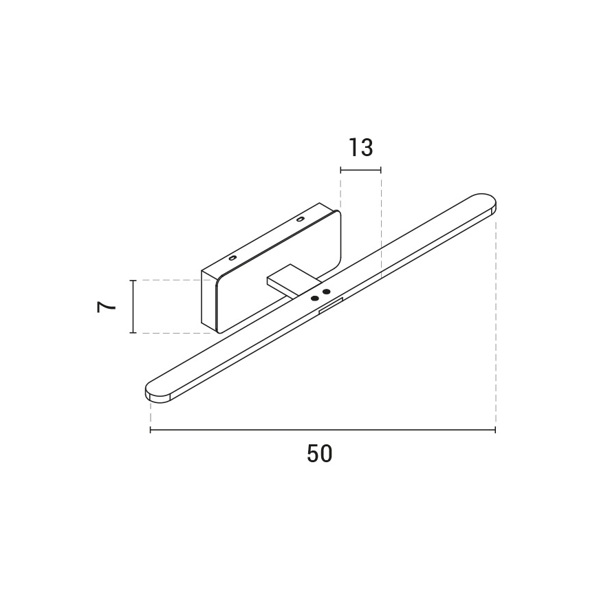 Éclairage de miroir LED/10W/230V 3000K satin