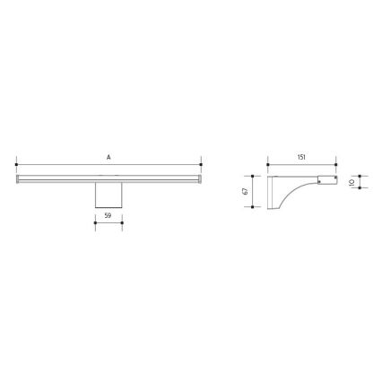 Éclairage de miroir LED salle de bain ELESAR LED/8W/230V IP44 4000K