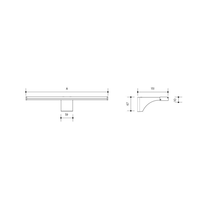 Éclairage de miroir LED salle de bain ELESAR LED/8W/230V IP44 4000K