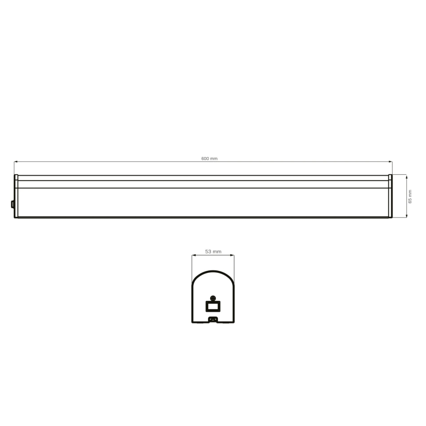 Éclairage de miroir salle de bain ALEX LED/15W/230V 4000K 60 cm IP44 noir