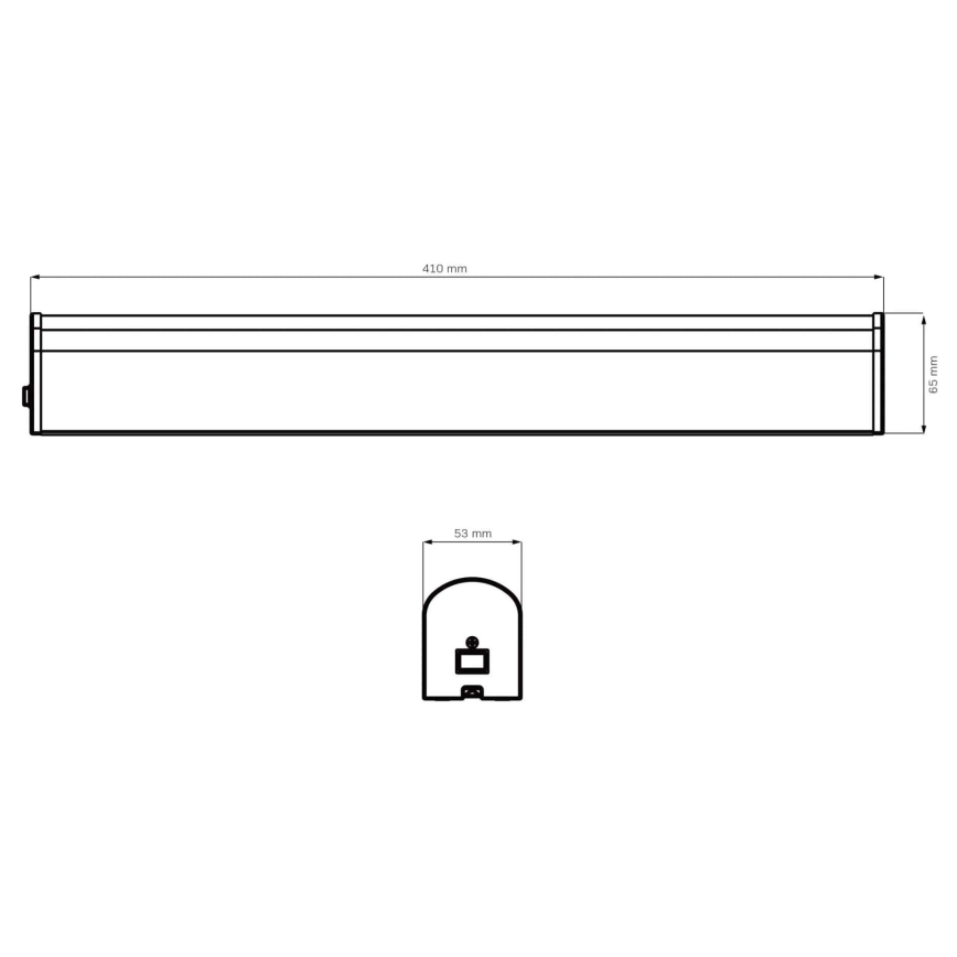 Éclairage de miroir salle de bain ALEX LED/8W/230V 4000K 41 cm IP44 noir