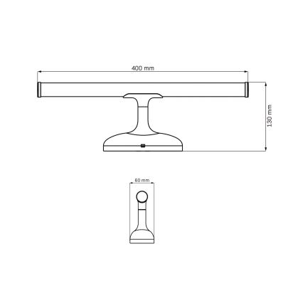 Éclairage de miroir salle de bain ARMONA LED/6W/230V 4000K 40 cm IP44 chrome brillant