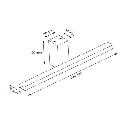 Éclairage de miroir salle de bain ARTEMIS LED/13,8W/230V 4000K 60 cm IP44 doré