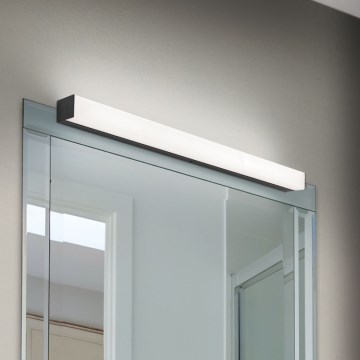 Éclairage de miroir salle de bain HORIZON LED/12W/230V 3000/4000K 60 cm IP44 noir