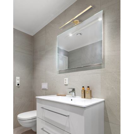 Éclairage de miroir salle de bain LED/8W/230V 4000K 50 cm IP44 doré