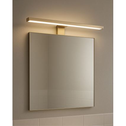 Éclairage de miroir salle de bain LED/8W/230V 4000K 50 cm IP44 or mat