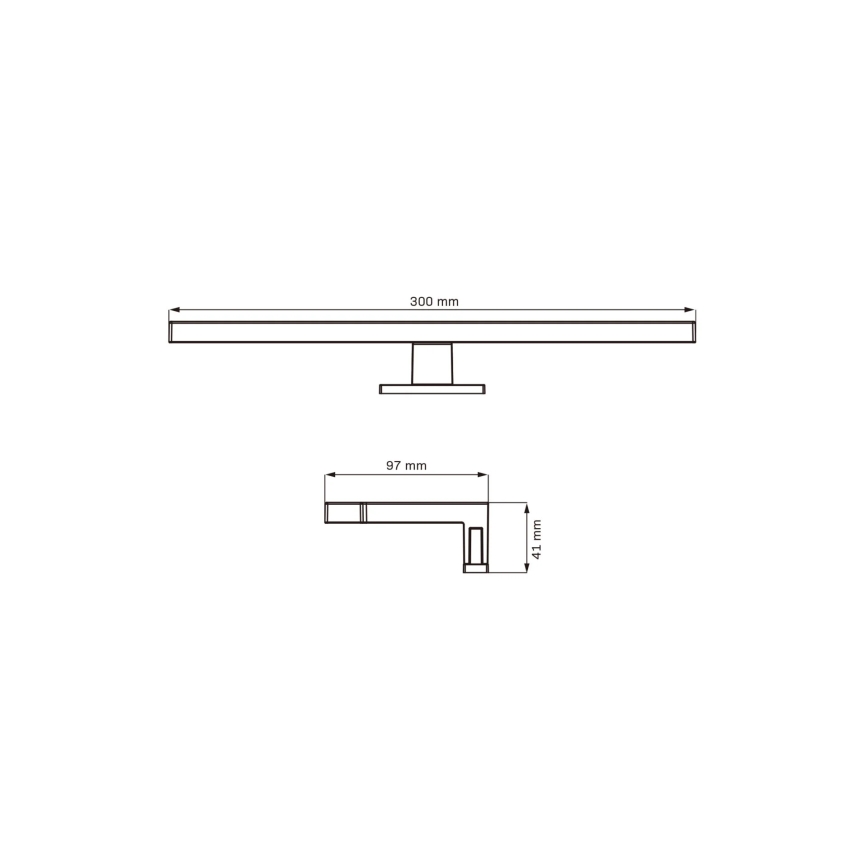 Éclairage de miroir salle de bain MILOS LED/5W/230V 4000K 30 cm IP44 noir