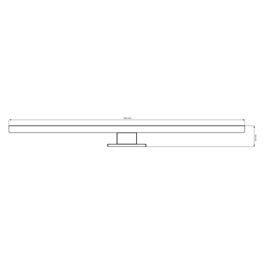 Éclairage de miroir salle de bain SAMOS LED/15W/230V 4000K 90 cm IP44 noir