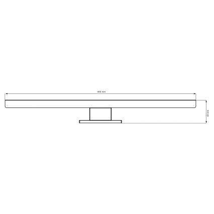 Éclairage de miroir salle de bain SAMOS LED/8W/230V 4000K 40 cm IP44 noir