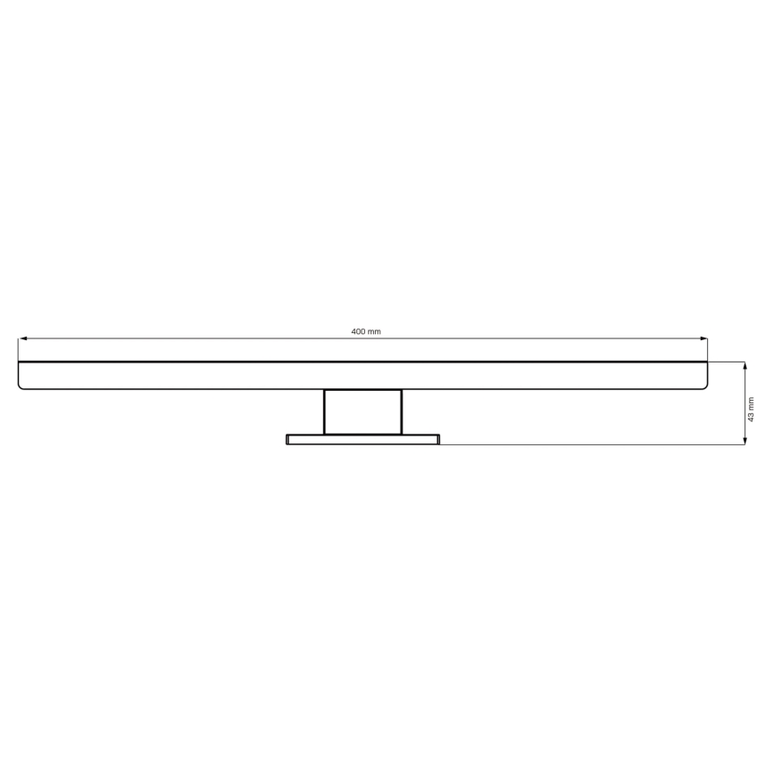 Éclairage de miroir salle de bain SAMOS LED/8W/230V 4000K 40 cm IP44 noir