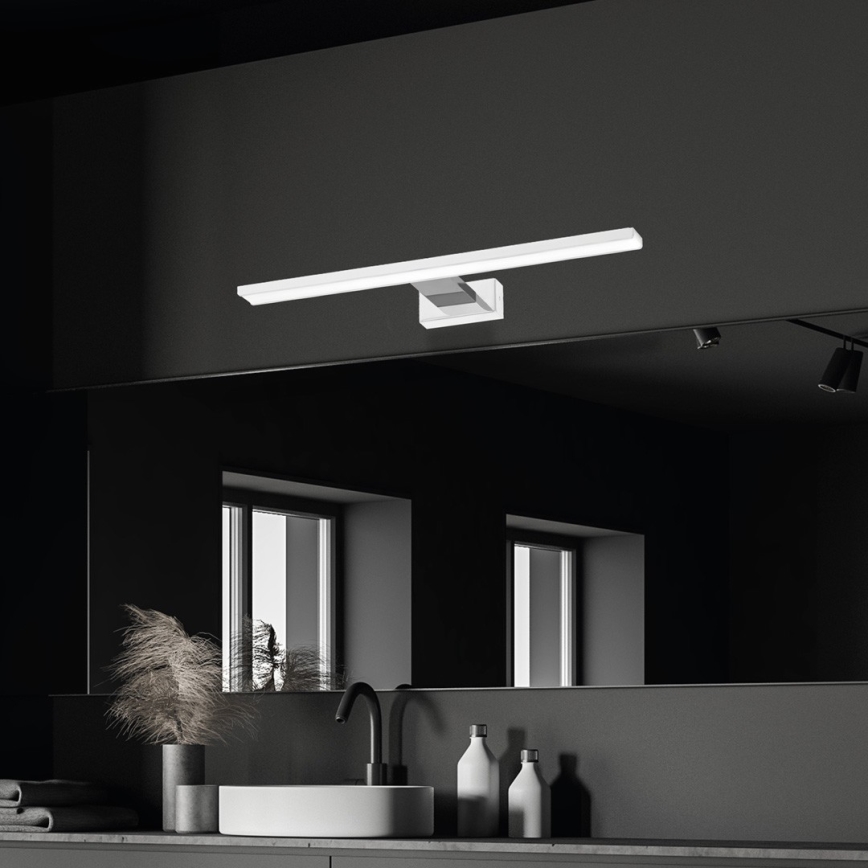 Éclairage de miroir salle de bain SHINE LED/13,8W/230V IP44 blanc/chrome brillant
