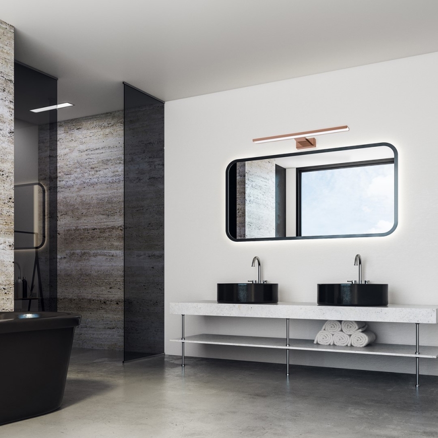 Éclairage de miroir salle de bain SHINE LED/13,8W/230V IP44 Rose doré