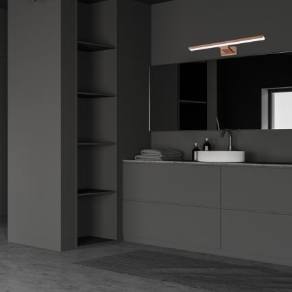 Éclairage de miroir salle de bain SHINE LED/13,8W/230V IP44 Rose doré