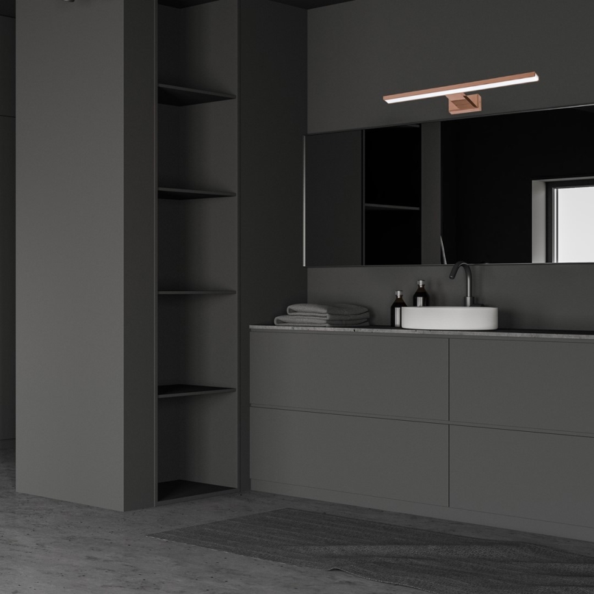 Éclairage de miroir salle de bain SHINE LED/13,8W/230V IP44 Rose doré