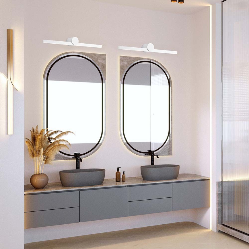 Éclairage LED pour miroir de salle de bains, 10 W/230 V, 3000 K, IP65, blanc