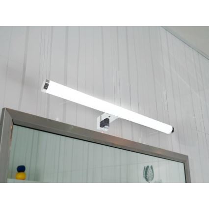 Éclairage LED pour miroir de salle de bains, 10 W, 230 V, 45 cm, IP44, finition chrome brillant