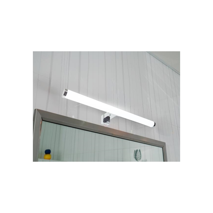 Éclairage LED pour miroir de salle de bains, 10 W, 230 V, 45 cm, IP44, finition chrome brillant