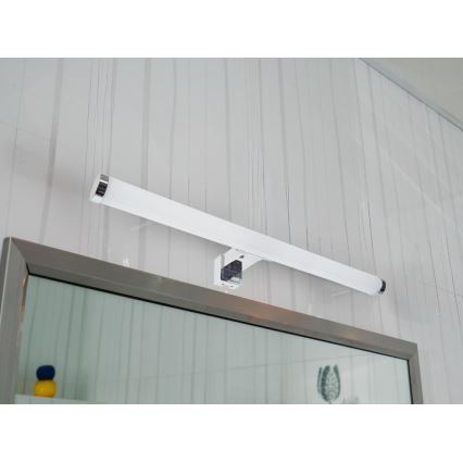 Éclairage LED pour miroir de salle de bains, 10 W, 230 V, 45 cm, IP44, finition chrome brillant