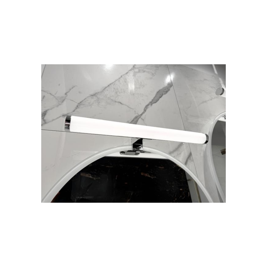 Éclairage LED pour miroir de salle de bains, 10 W, 230 V, 45 cm, IP44, finition chrome brillant