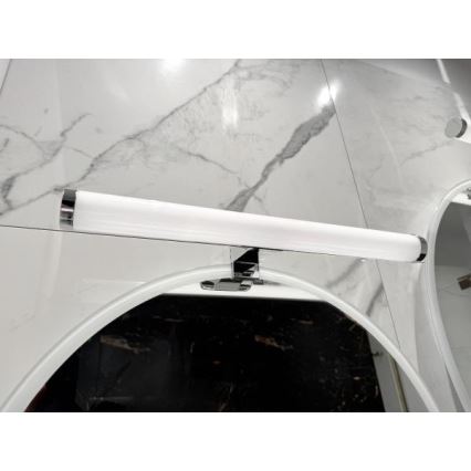 Éclairage LED pour miroir de salle de bains, 10 W, 230 V, 45 cm, IP44, finition chrome brillant