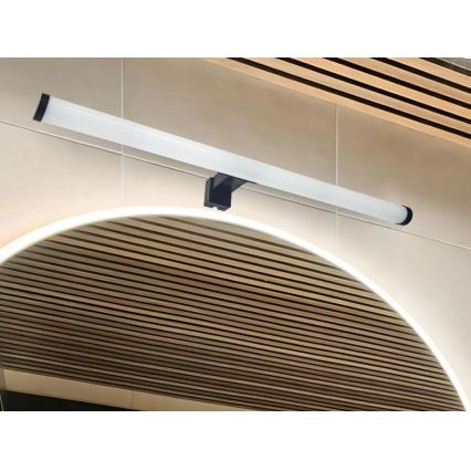 Éclairage LED pour miroir de salle de bains 12 W / 230 V, 59,5 cm, IP44, noir