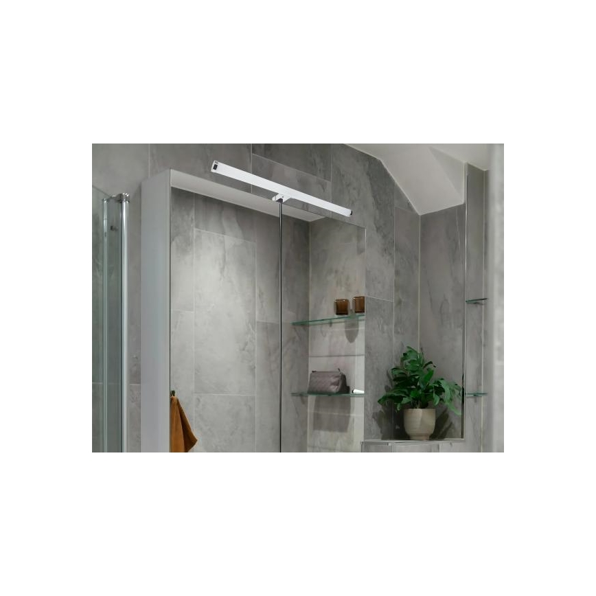 Éclairage LED pour miroir de salle de bains 12W/230V 59,5 cm IP44 chrome brillant