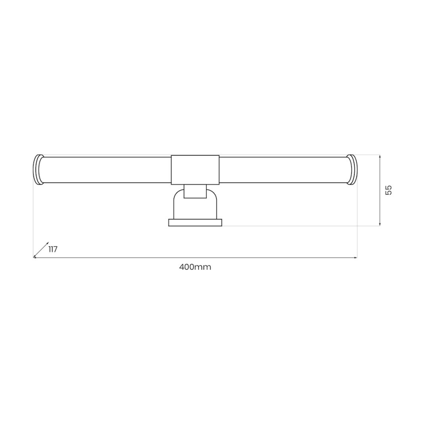 Éclairage LED pour miroir de salle de bains 2 en 1 APA LED/6W/230V 40 cm IP44 chrome brillant
