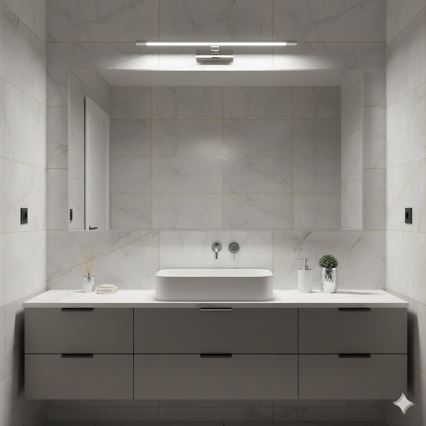 Éclairage miroir LED KLIMT LED/12W/230V 3000/4000/6000K 60 cm IP44 chrome brillant