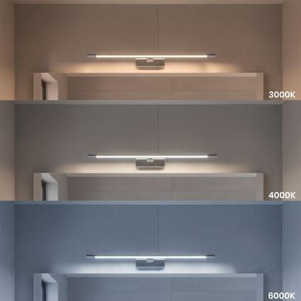 Éclairage miroir LED KLIMT LED/12W/230V 3000/4000/6000K 60 cm IP44 chrome brillant