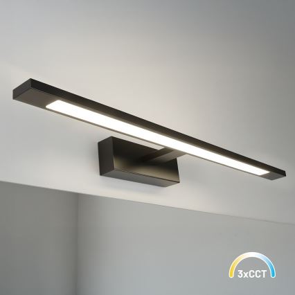 Éclairage LED pour miroir de salle de bains KLIMT LED/12W/230V 3000/4000/6000K 60 cm IP44 noir