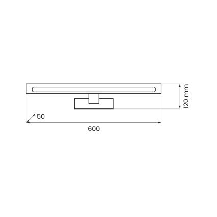 Éclairage LED pour miroir de salle de bains KLIMT LED/12W/230V 3000/4000/6000K 60 cm IP44 noir
