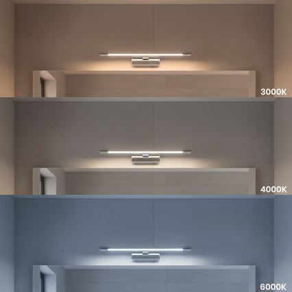 Applique LED pour miroir de salle de bains KLIMT LED/8W/230V 3000/4000/6000K 40 cm IP44 chromé brillant