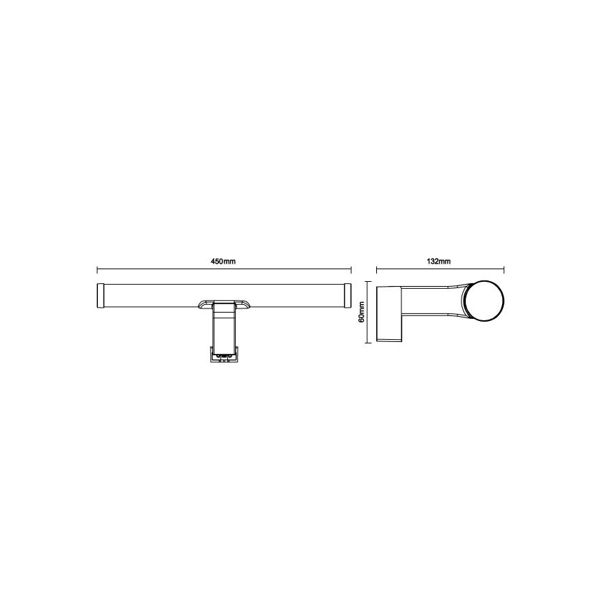 Éclairage LED pour miroir de salle de bains LED/10W/230V 45 cm IP44 blanc