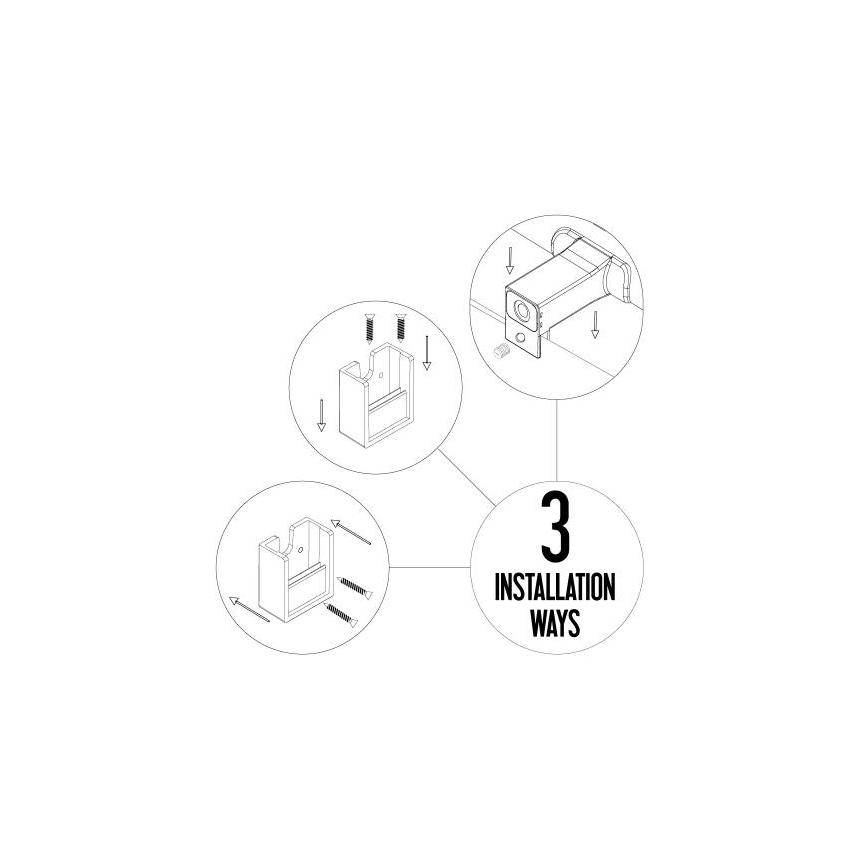 Éclairage LED pour miroir de salle de bains LED/8W/230V 30 cm IP44 noir