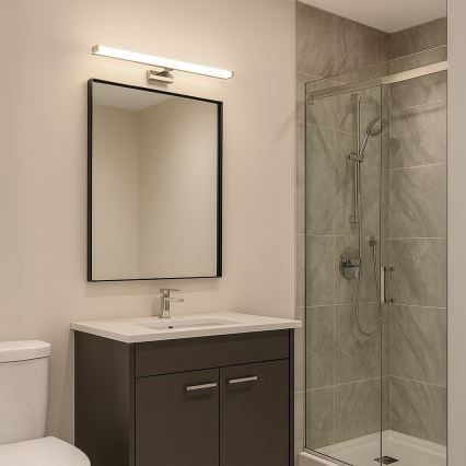 Éclairage LED pour miroir de salle de bains MIRORE LED/10W/230V 60 cm IP44 chrome brillant