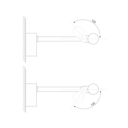 Éclairage LED pour miroir de salle de bains MIRROR LED/6W/230V 4000K IP44 40 cm noir