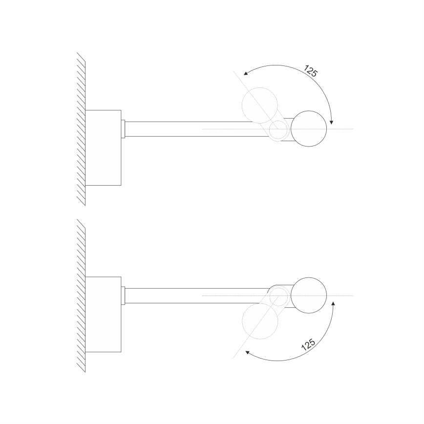 Éclairage LED pour miroir de salle de bains MIRROR LED/8W/230V 4000K IP44 60 cm noir