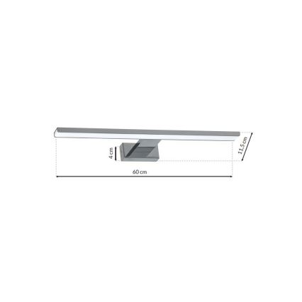 Éclairage LED pour miroir de salle de bains SHINE LED/13,8W/230V 60 cm IP44 chrome brillant