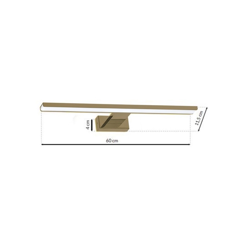 Éclairage LED pour miroir de salle de bains SHINE LED/13,8W/230V 60 cm IP44 laiton