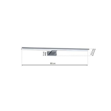 Éclairage LED pour miroir de salle de bains SHINE LED/15W/230V 80 cm IP44 chrome brillant