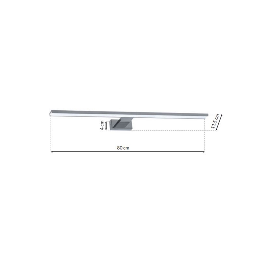 Éclairage LED pour miroir de salle de bains SHINE LED/15W/230V 80 cm IP44 chrome brillant