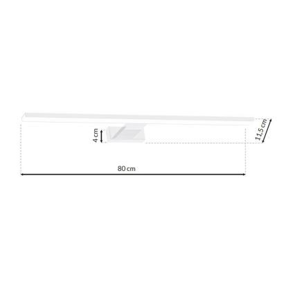 Éclairage LED pour miroir de salle de bains SHINE WHITE LED/15W/230V 80 cm IP44 blanc