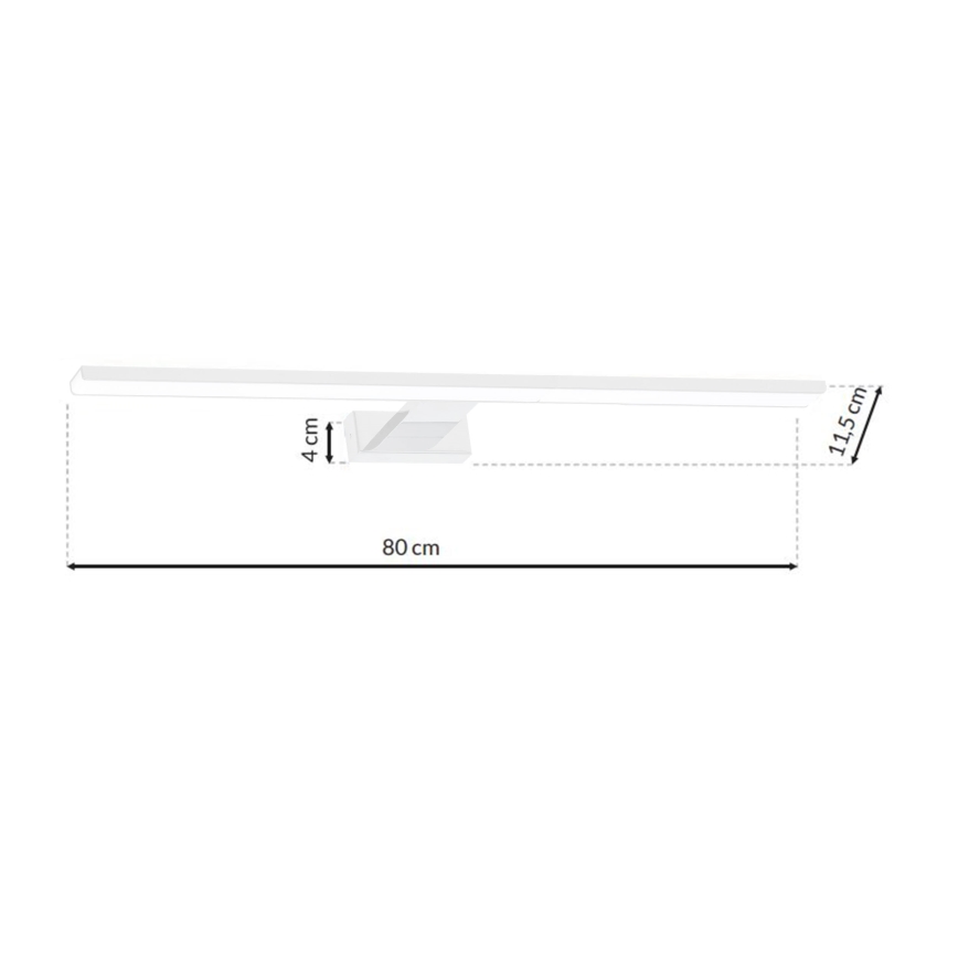 Éclairage LED pour miroir de salle de bains SHINE WHITE LED/15W/230V 80 cm IP44 blanc