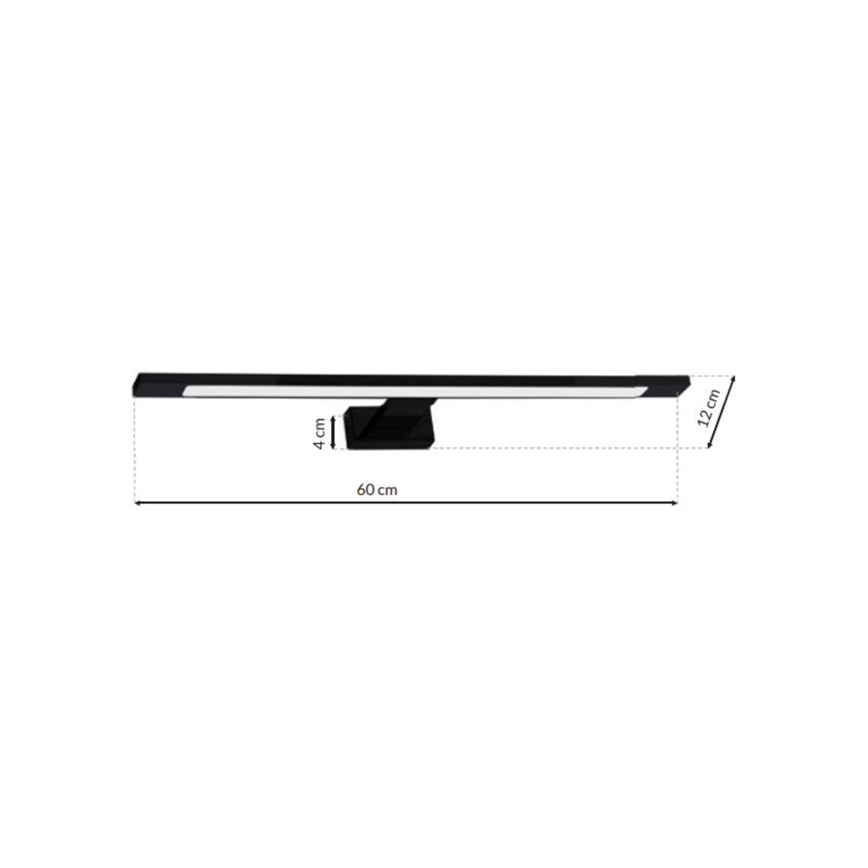 Éclairage LED pour miroir salle de bain SHINE LED/12W/230V IP44 noir