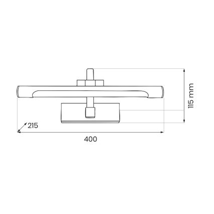 Éclairage LED pour miroir VINCI LED/12W/230V 40 cm IP44 noir