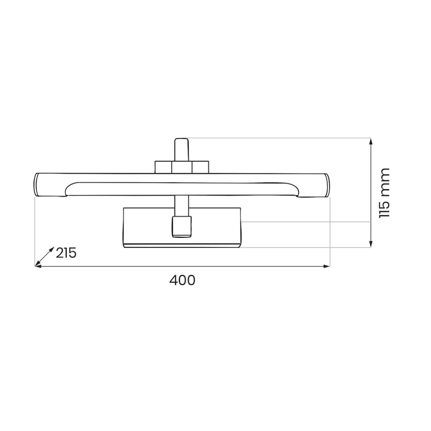 Éclairage LED pour miroir VINCI LED/12W/230V 40 cm IP44 noir