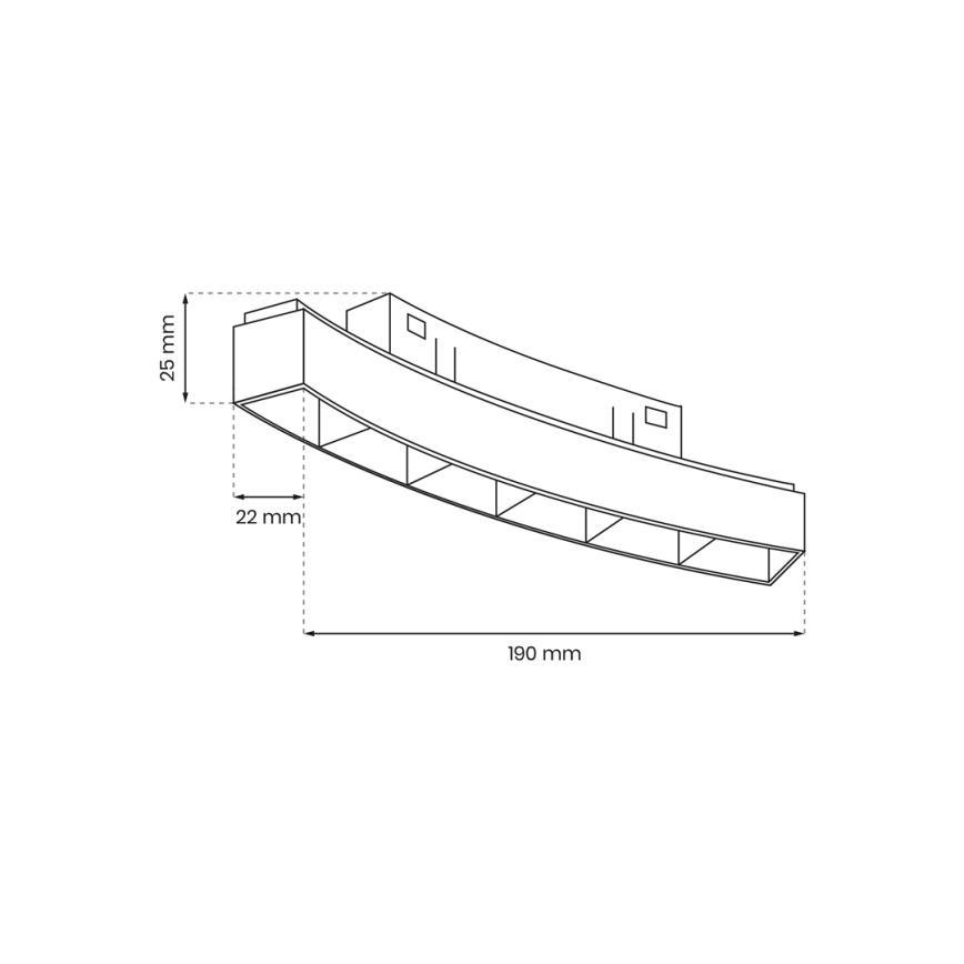 Spot à LED pour rail magnétique Basis Radity (6W)