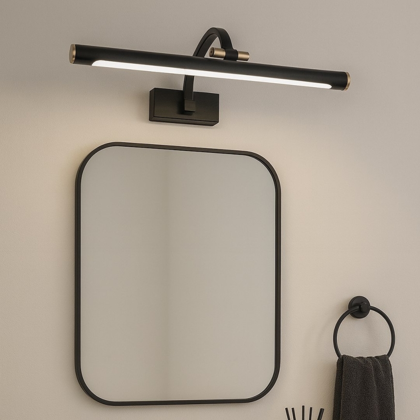 Éclairage miroir pour salle de bains VINCI LED/15W/230V 60 cm IP44 noir