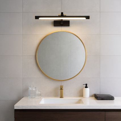 Éclairage miroir pour salle de bains VINCI LED/15W/230V 60 cm IP44 noir